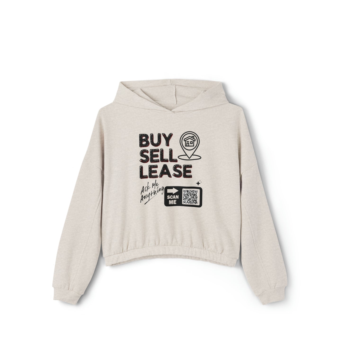 Custom Real Estate Hoodie for Women - Cinched Bottom