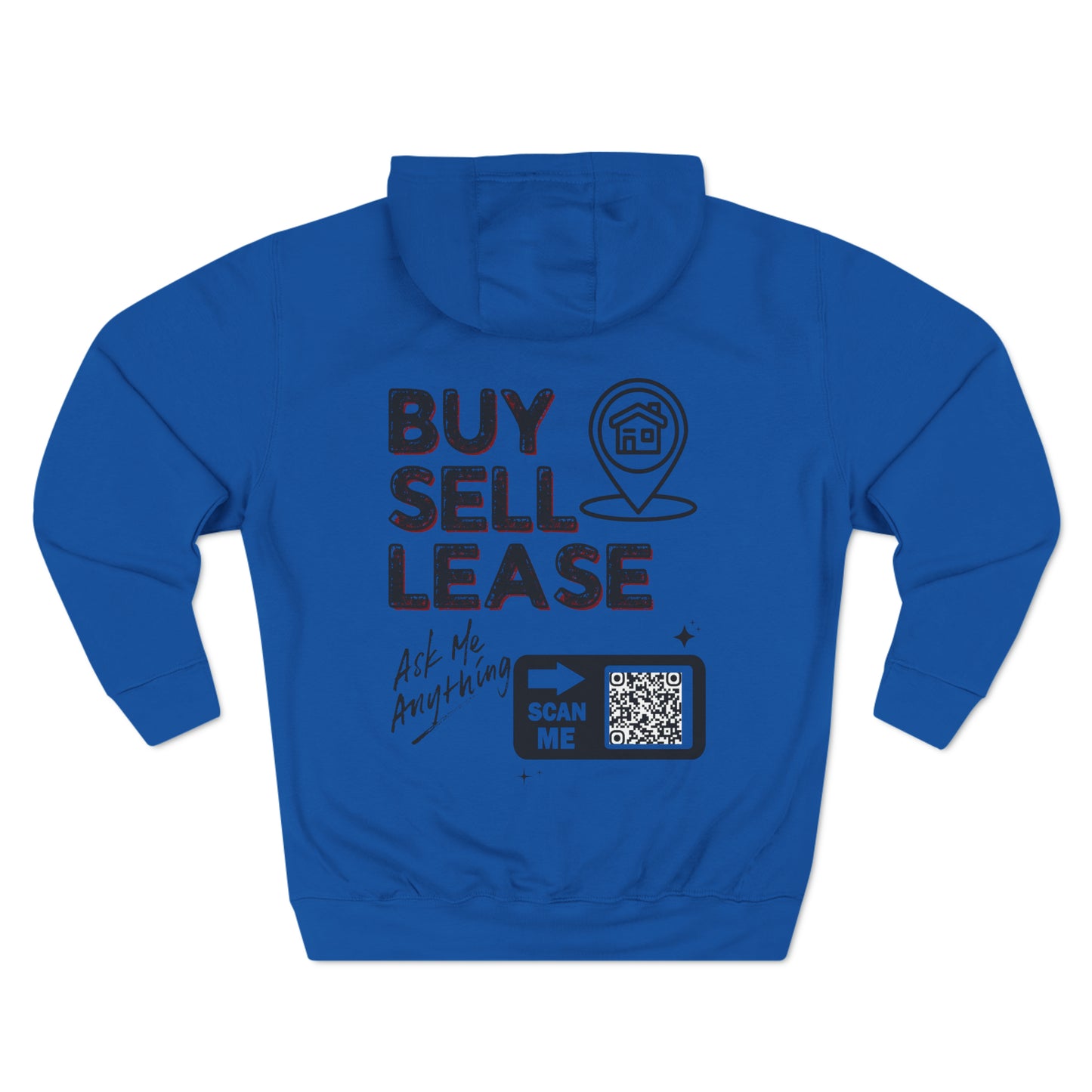 Custom Real Estate Agent Hoodie - QR Code Back