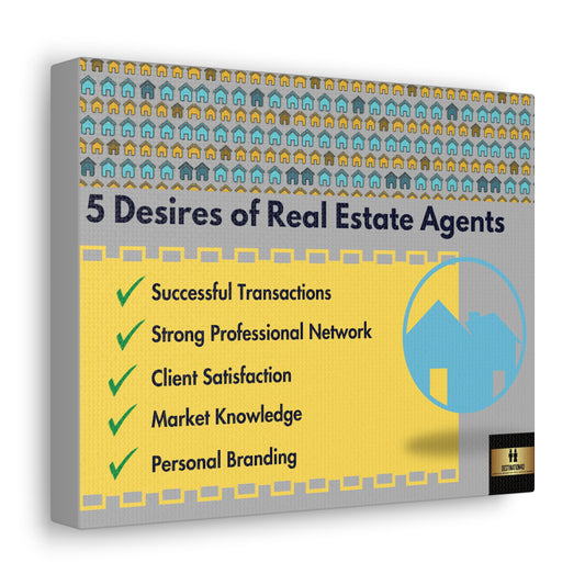 5 Desires of Real Estate Agents Canvas Wall Art