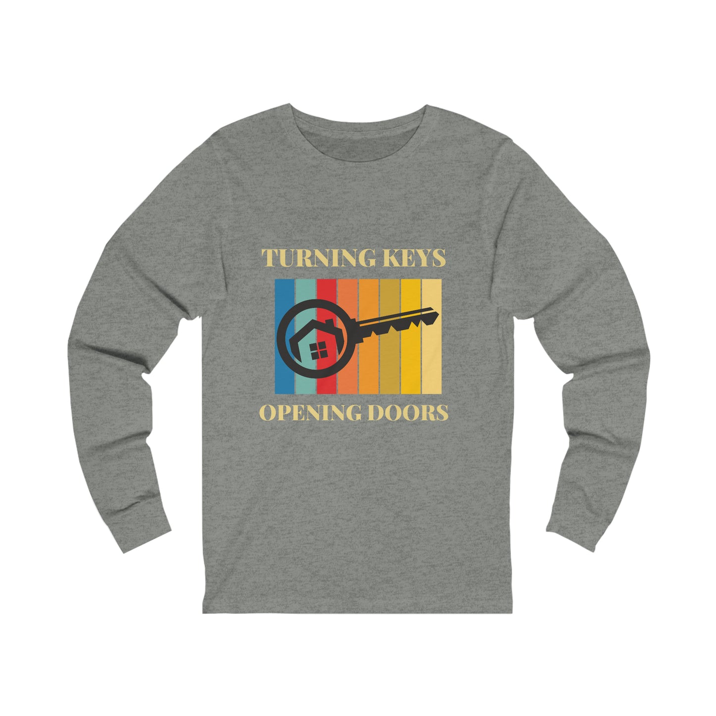 Unisex Long Sleeve Tee Turning Keys, Opening Doors Design