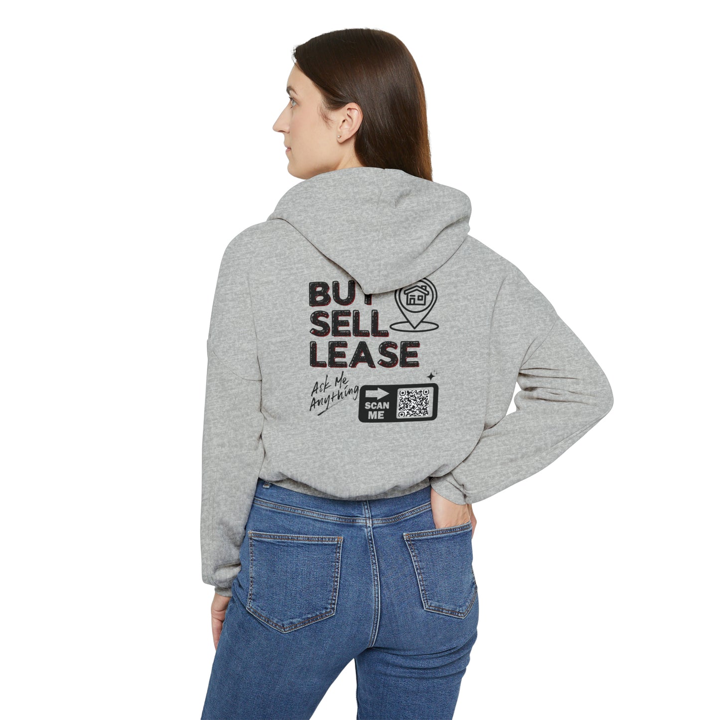 Custom Real Estate Hoodie for Women - Cinched Bottom