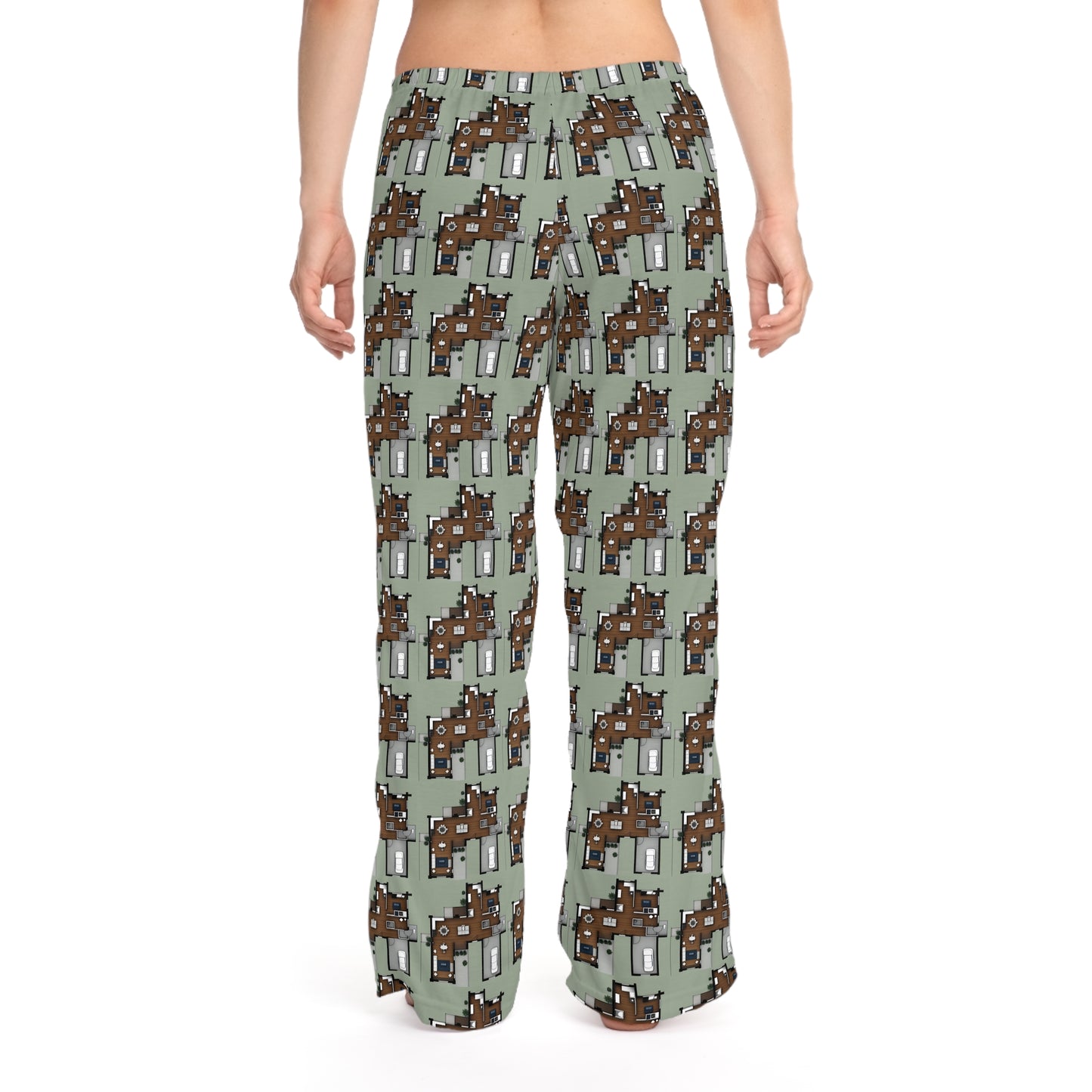 Floor Plan Print Women's Pajama Pants (AOP)