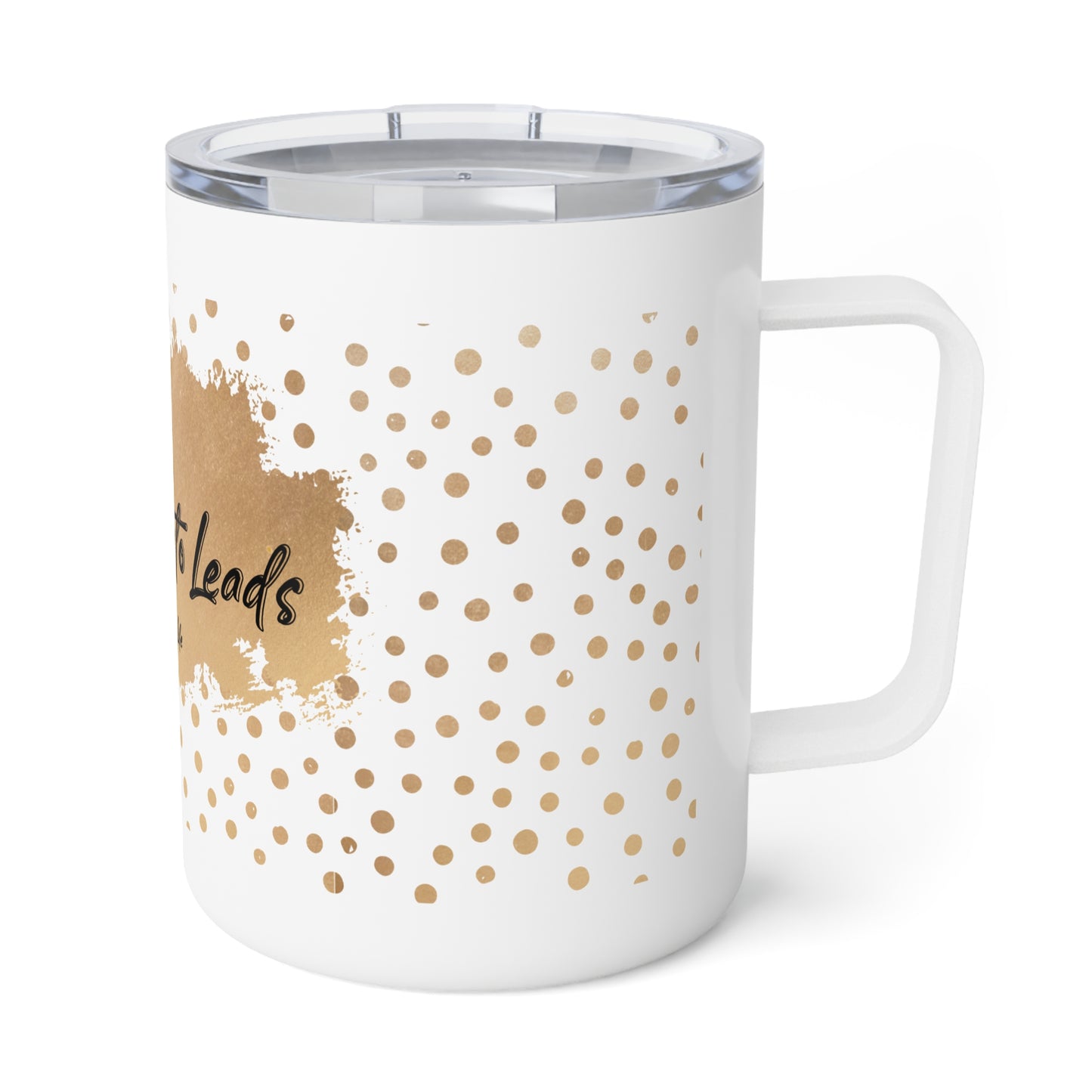 Pouring into Leads" 10oz Insulated Coffee Mug