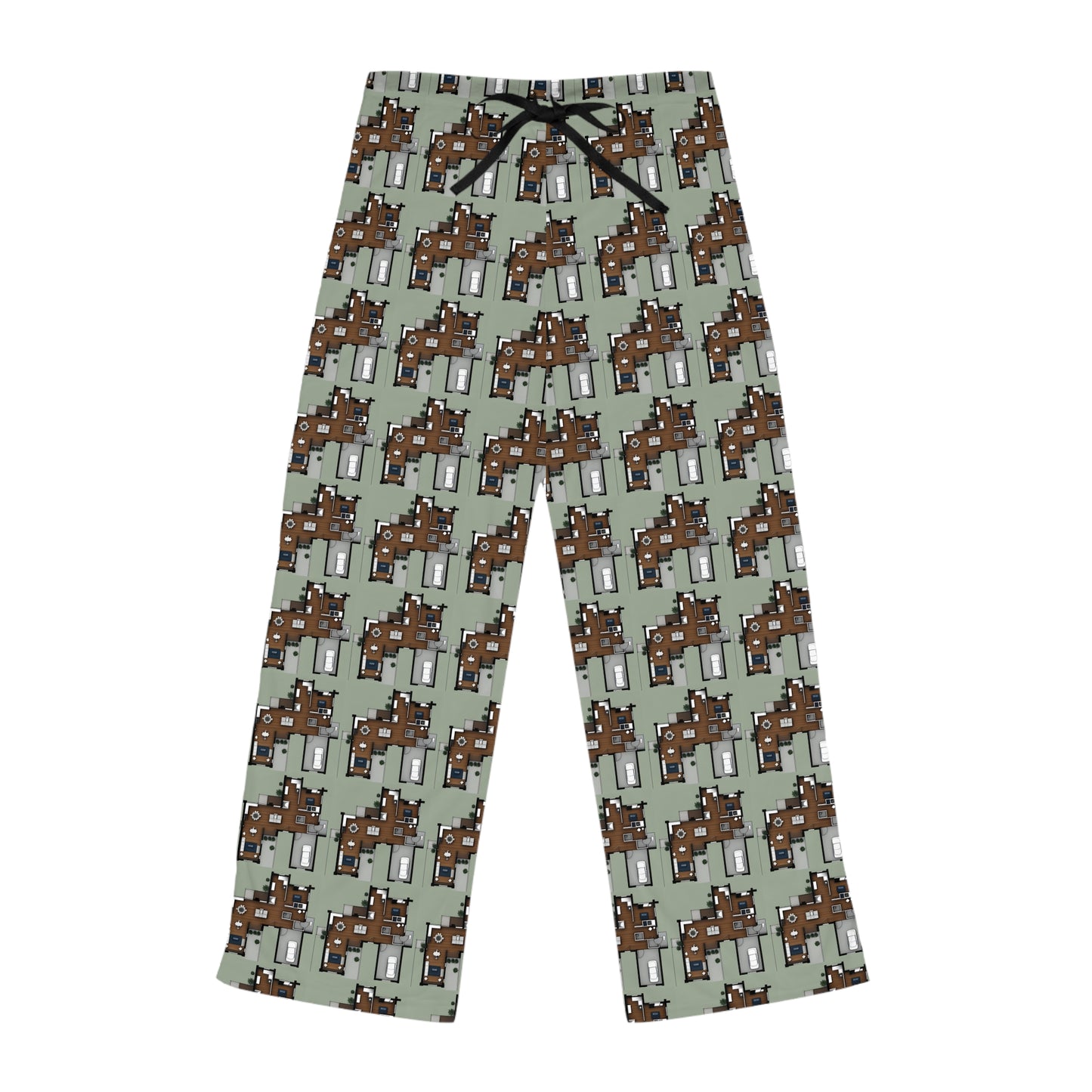 Floor Plan Print Women's Pajama Pants (AOP)