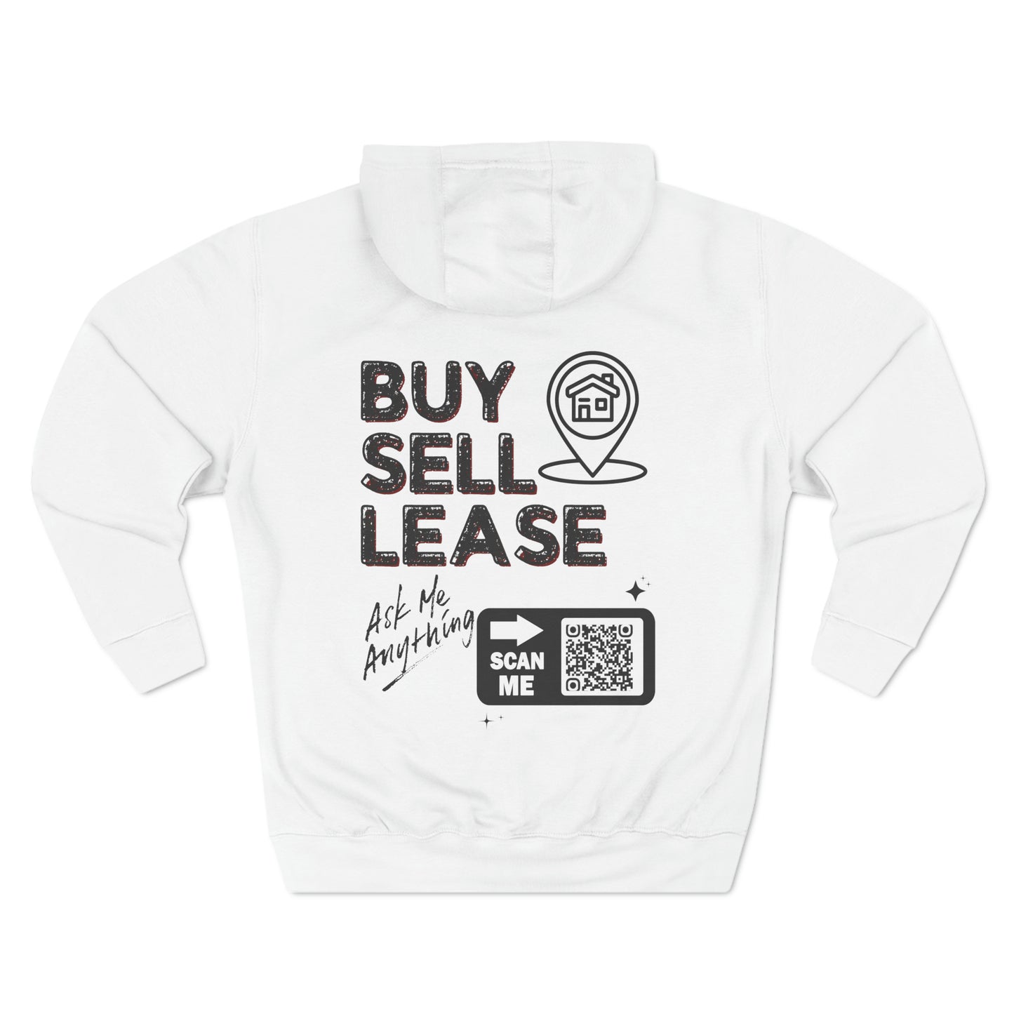 Custom Real Estate Agent Hoodie - QR Code Back