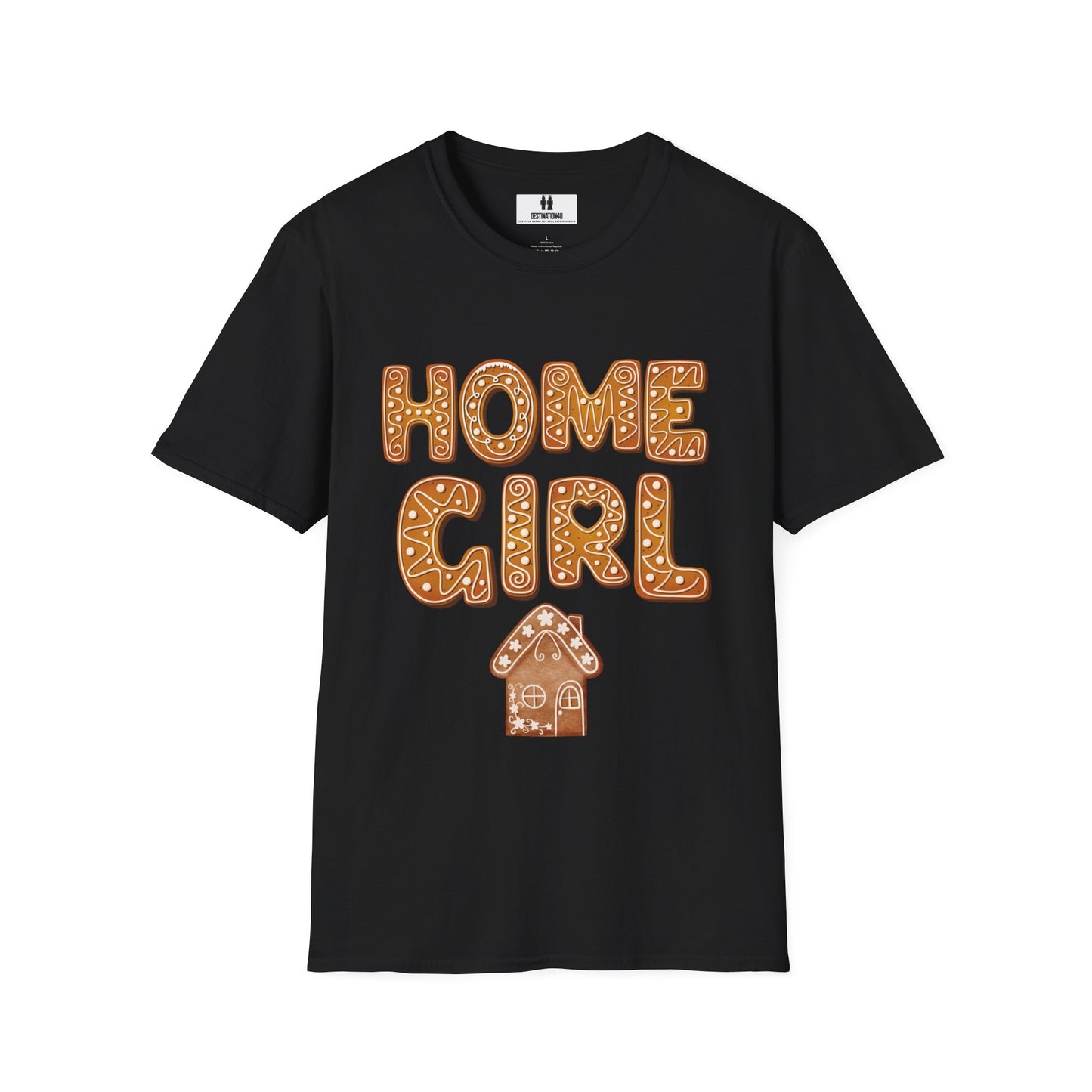 Home Girl T-Shirt with Gingerbread Lettering