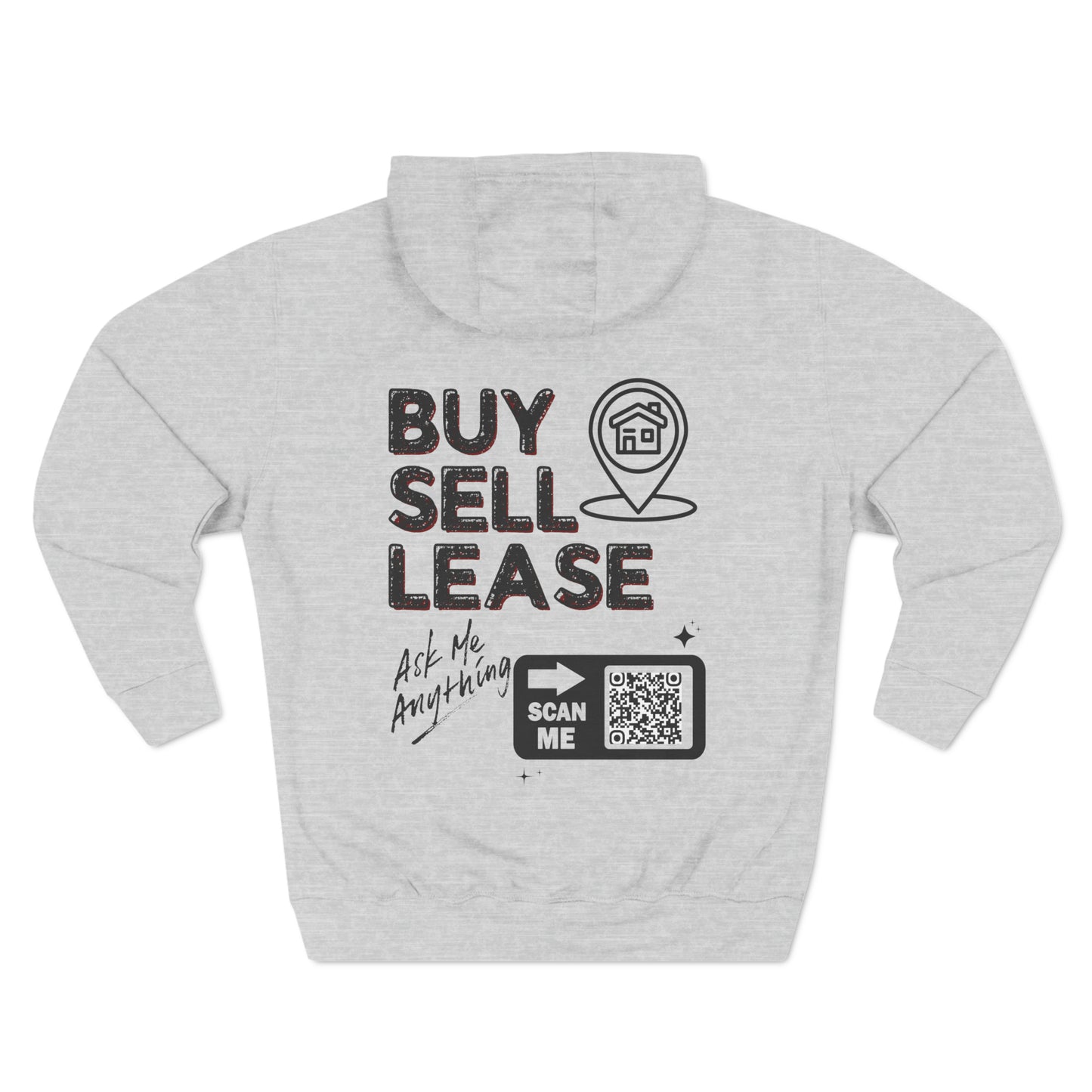 Custom Real Estate Agent Hoodie - QR Code Back