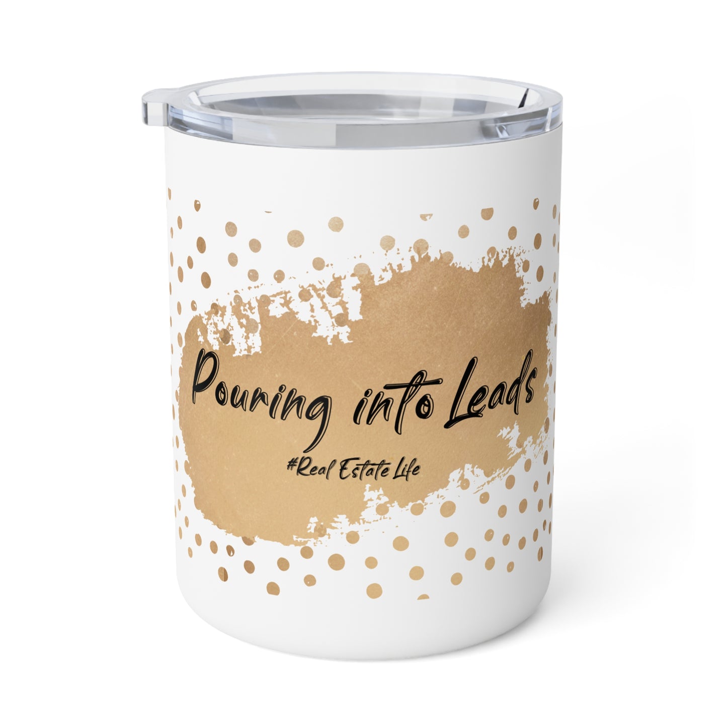 Pouring into Leads" 10oz Insulated Coffee Mug